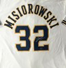 JACOB MISIOROWSKI SIGNED OFFICIAL NIKE BREWERS CREAM JERSEY  - PROVA