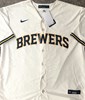 JACOB MISIOROWSKI SIGNED OFFICIAL NIKE BREWERS CREAM JERSEY  - PROVA