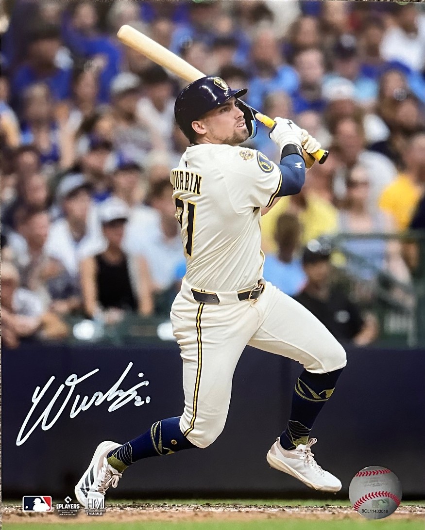 CALEB DURBIN SIGNED BREWERS 8X10 PHOTO #1