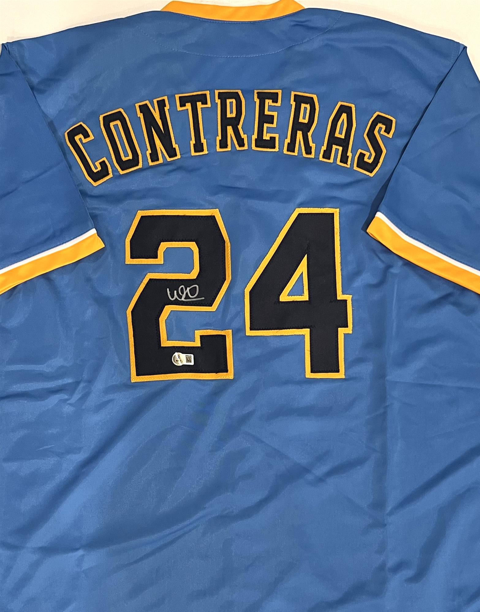 WILLIAM CONTRERAS SIGNED CUSTOM REPLICA BREWERS MKE CITY EDITION JERSEY - BAS