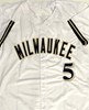 GEOFF JENKINS SIGNED CUSTOM REPLICA BREWERS WHITE JERSEY - BAS