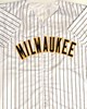 SAL FRELICK SIGNED CUSTOM REPLICA BREWERS PINSTRIPE JERSEY - BAS
