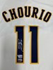 JACKSON CHOURIO SIGNED OFFICIAL NIKE CREAM BREWERS JERSEY - FAN