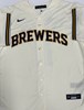 JACKSON CHOURIO SIGNED OFFICIAL NIKE CREAM BREWERS JERSEY - FAN
