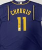 JACKSON CHOURIO SIGNED OFFICIAL NIKE BLUE BREWERS JERSEY - FAN Copy