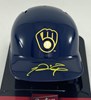 PRINCE FIELDER SIGNED BREWERS BLUE MINI HELMET - JSA