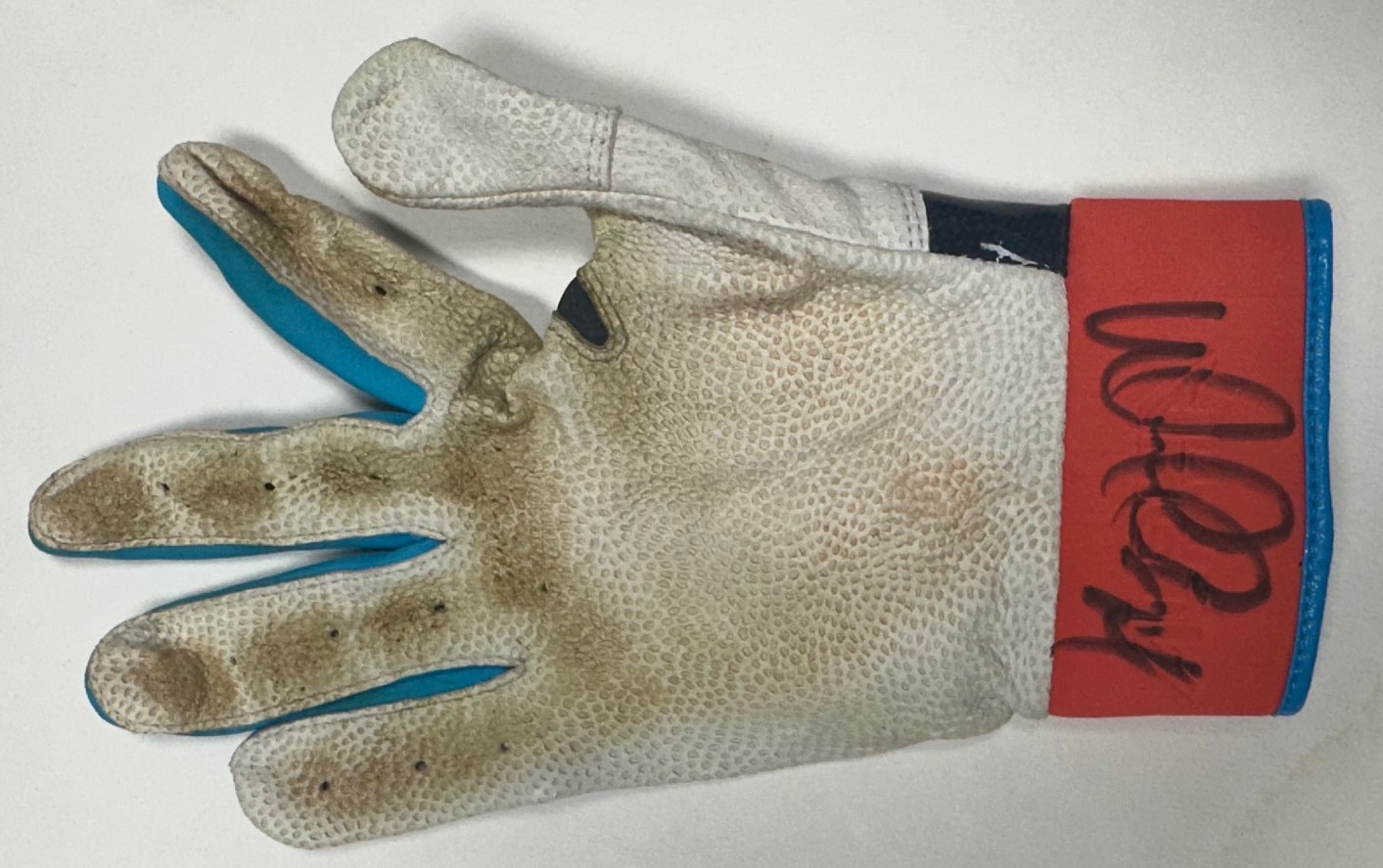 WILLIAM CONTRERAS SIGNED BREWERS NIKE ELITE FATHERS DAY GAME USED GLOVE #1 - JSA WILLIAM CONTRERAS SIGNED BREWERS NIKE ELITE FATHERS DAY GAME USED GLOVE #1 - JSA