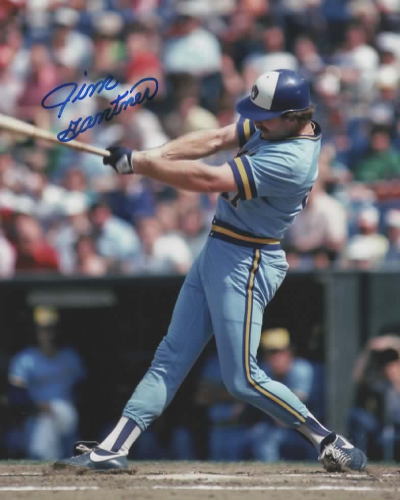 JIM GANTNER SIGNED 8x10 BREWERS PHOTO #14