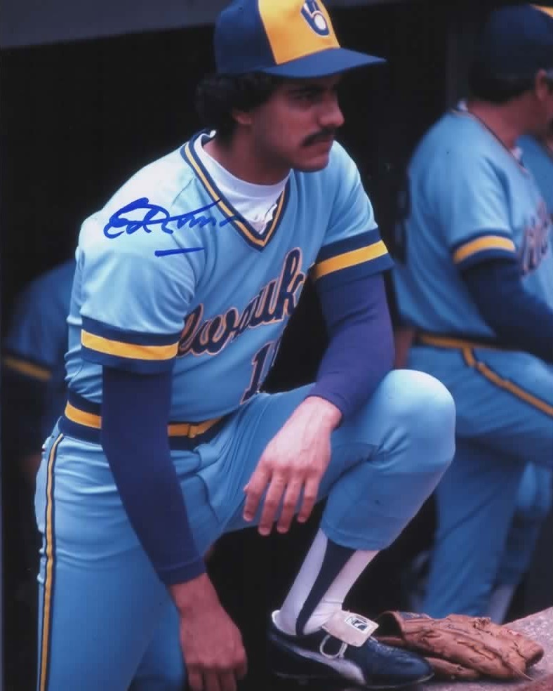 ED ROMERO SIGNED 8X10 BREWERS PHOTO #6