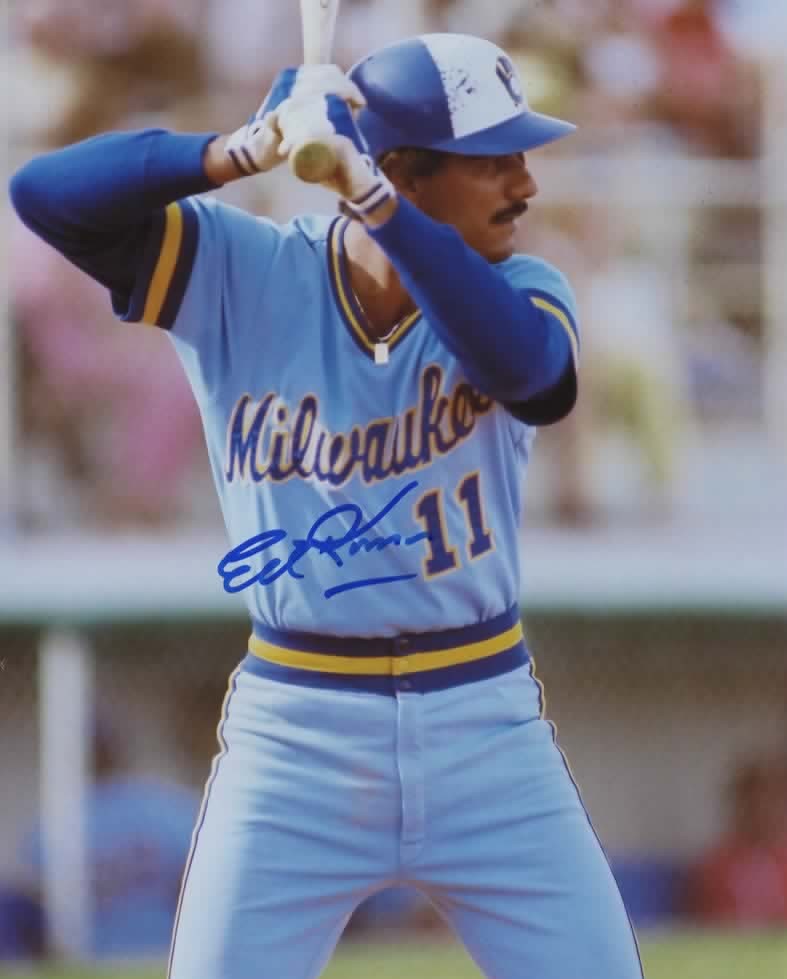 ED ROMERO SIGNED 8X10 BREWERS PHOTO #5