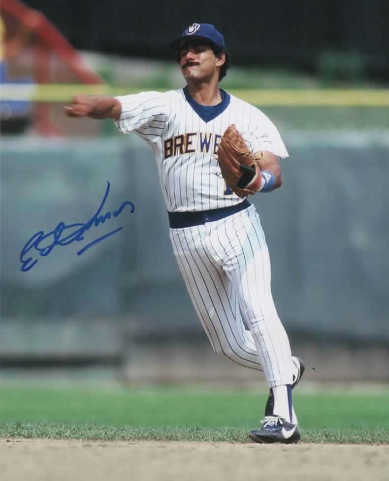 ED ROMERO SIGNED 8X10 BREWERS PHOTO #7