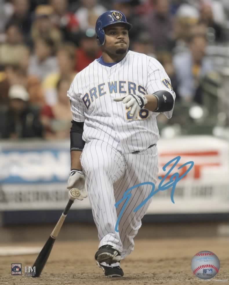 PRINCE FIELDER SIGNED BREWERS 8X10 PHOTO #4