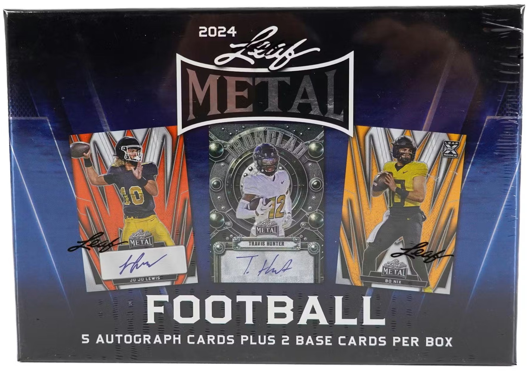 2024 Leaf Metal Football Hobby Box - 5 Cards Per Box