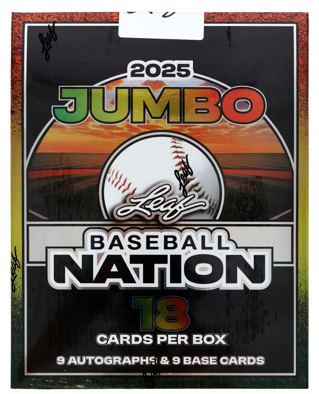 2025 Leaf Baseball Nation Jumbo Hobby Box - 18 Cards Per Box