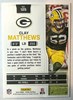 CLAY MATTHEWS SIGNED 2016 SCORE CARD #125
