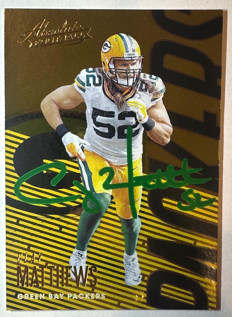 CLAY MATTHEWS SIGNED 2018 ABSOLUTE CARD #37 - JSA