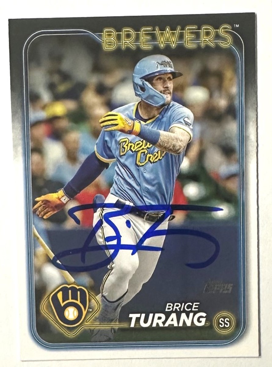 BRICE TURANG SIGNED 2024 TOPPS BREWERS CARD #570 | WSC Sports