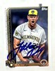 TREVOR MEGILL SIGNED 2025 TOPPS BREWERS CARD #28