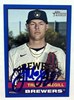 TREVOR MEGILL SIGNED 2025 TOPPS HERITAGE BREWERS CARD #210 (BLUE BORDER)