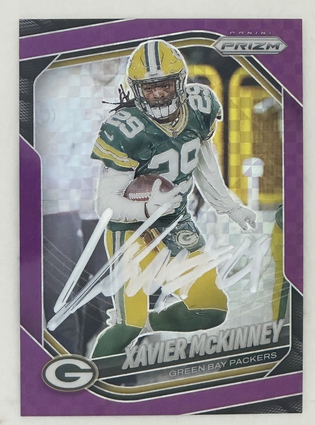 XAVIER MCKINNEY SIGNED 2025 PANINI PRIZM CARD #66