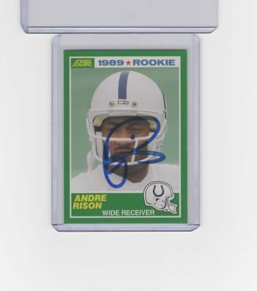ANDRE RISON SIGNED 1989 SCORE ROOKIE CARD #272