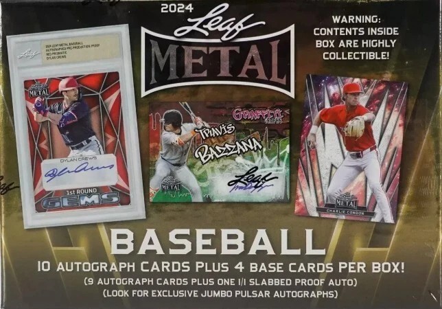 2024 Leaf Metal Baseball Jumbo Hobby Box - 14 Cards Per Box