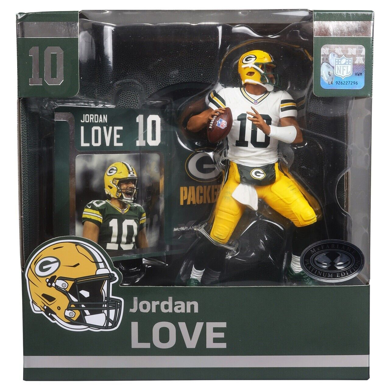 JORDAN LOVE NFL 7" MCFARLANE SPORTSPICKS LEGACY POSED FIGURE CHASE