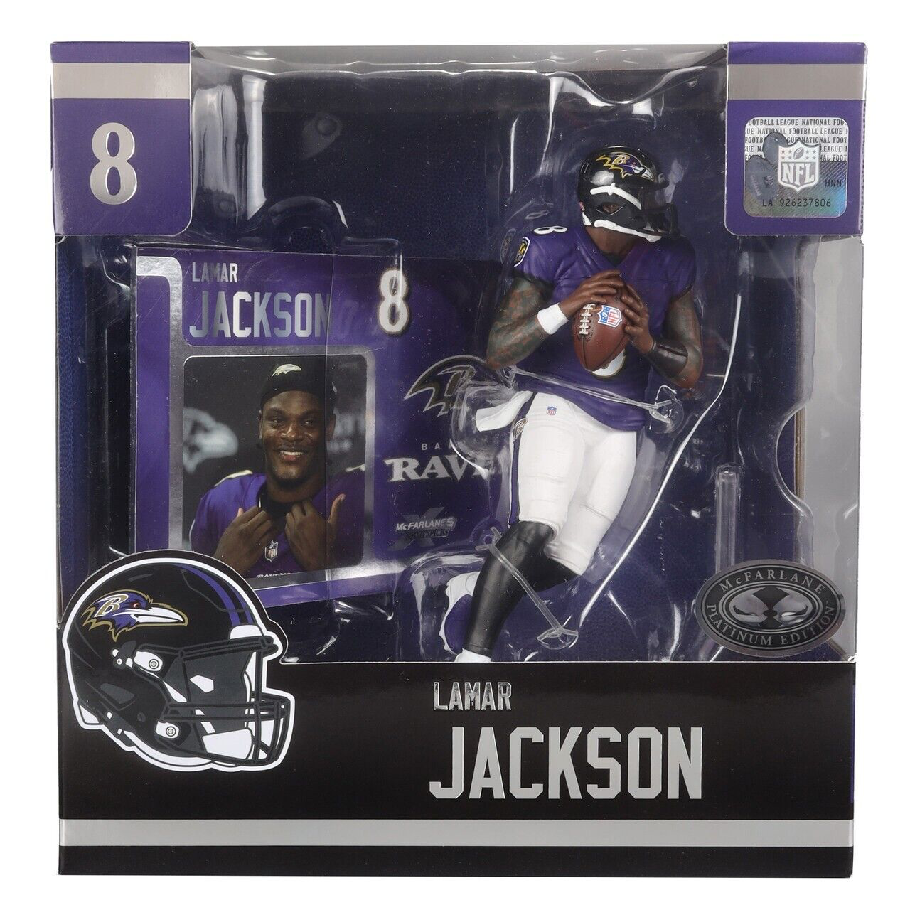 LAMAR JACKSON NFL 7" MCFARLANE SPORTSPICKS LEGACY POSED FIGURE CHASE