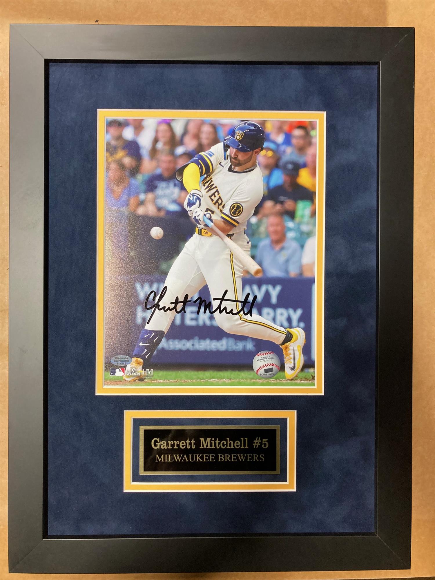 GARRETT MITCHELL SIGNED FRAMED BREWERS 8X10 PHOTO #18