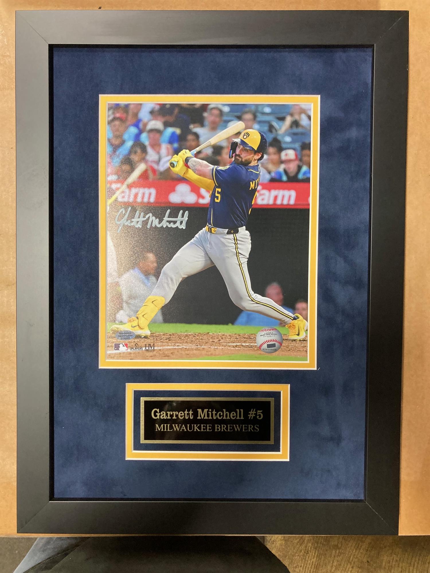 GARRETT MITCHELL SIGNED FRAMED BREWERS 8X10 PHOTO #17