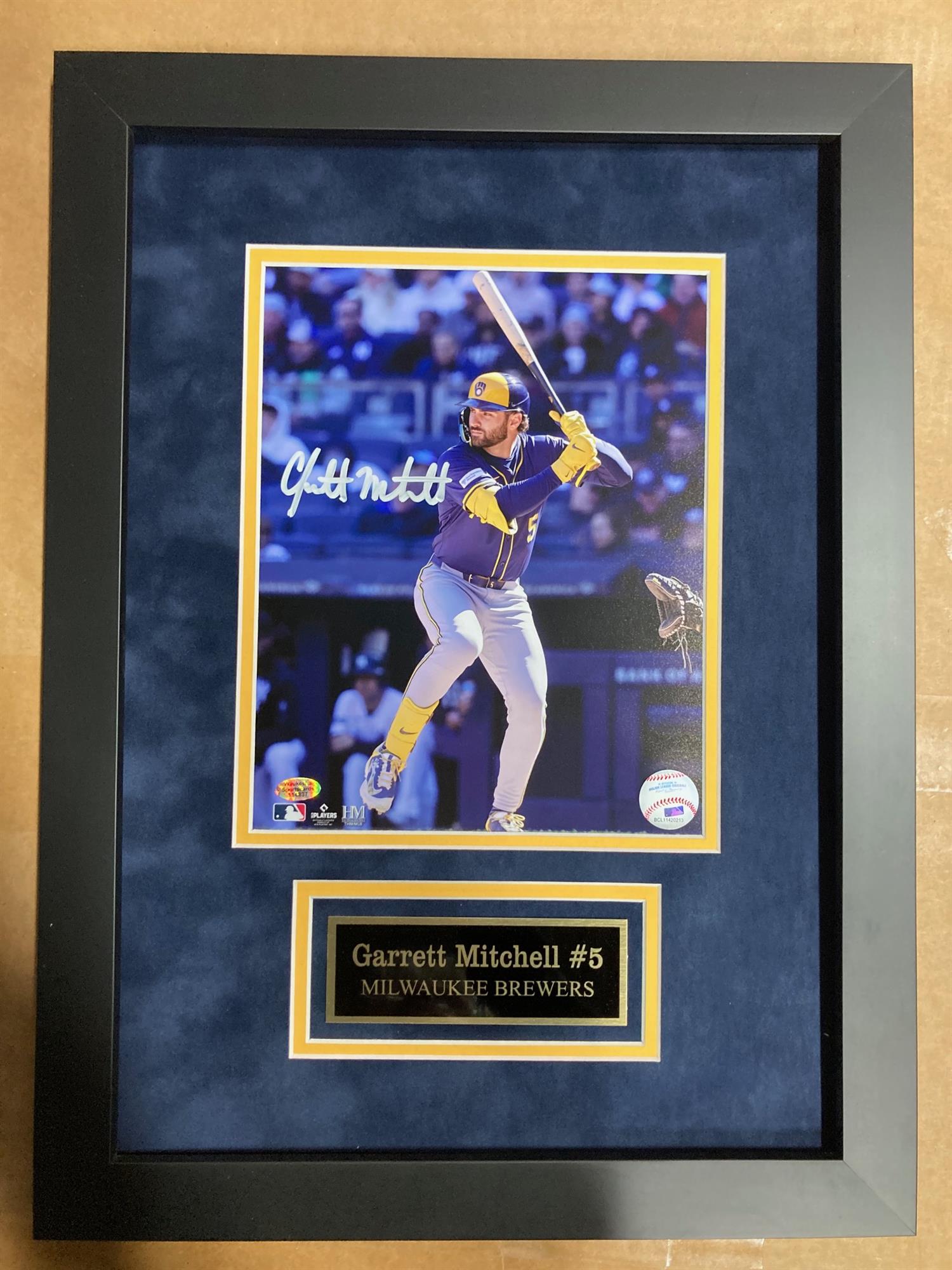 GARRETT MITCHELL SIGNED FRAMED BREWERS 8X10 PHOTO #19