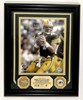 BRETT FAVRE FRAMED HIGHLAND MINT SIGNED PACKERS 8X10 PHOTO #2 WITH 24kt GOLD MEDALLIONS