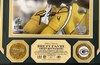 BRETT FAVRE FRAMED HIGHLAND MINT SIGNED PACKERS 8X10 PHOTO #2 WITH 24kt GOLD MEDALLIONS