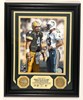 BRETT FAVRE FRAMED HIGHLAND MINT SIGNED PACKERS 8X10 PHOTO #1 WITH 24kt GOLD MEDALLIONS
