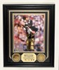 BRETT FAVRE FRAMED HIGHLAND MINT SIGNED SOUTHERN MISS 8X10 PHOTO #6 WITH 24kt GOLD MEDALLIONS - PACKERS
