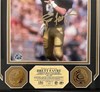 BRETT FAVRE FRAMED HIGHLAND MINT SIGNED SOUTHERN MISS 8X10 PHOTO #6 WITH 24kt GOLD MEDALLIONS - PACKERS