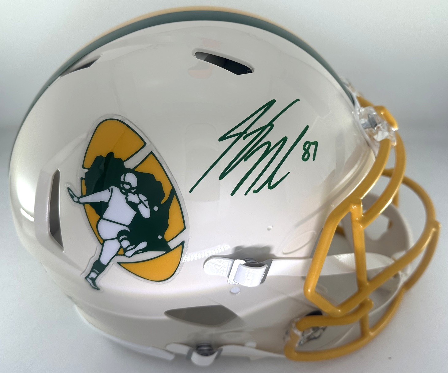 JORDY NELSON SIGNED FULL SIZE PACKERS 2026 RETRO AUTHENTIC SPEED HELMET - BAS