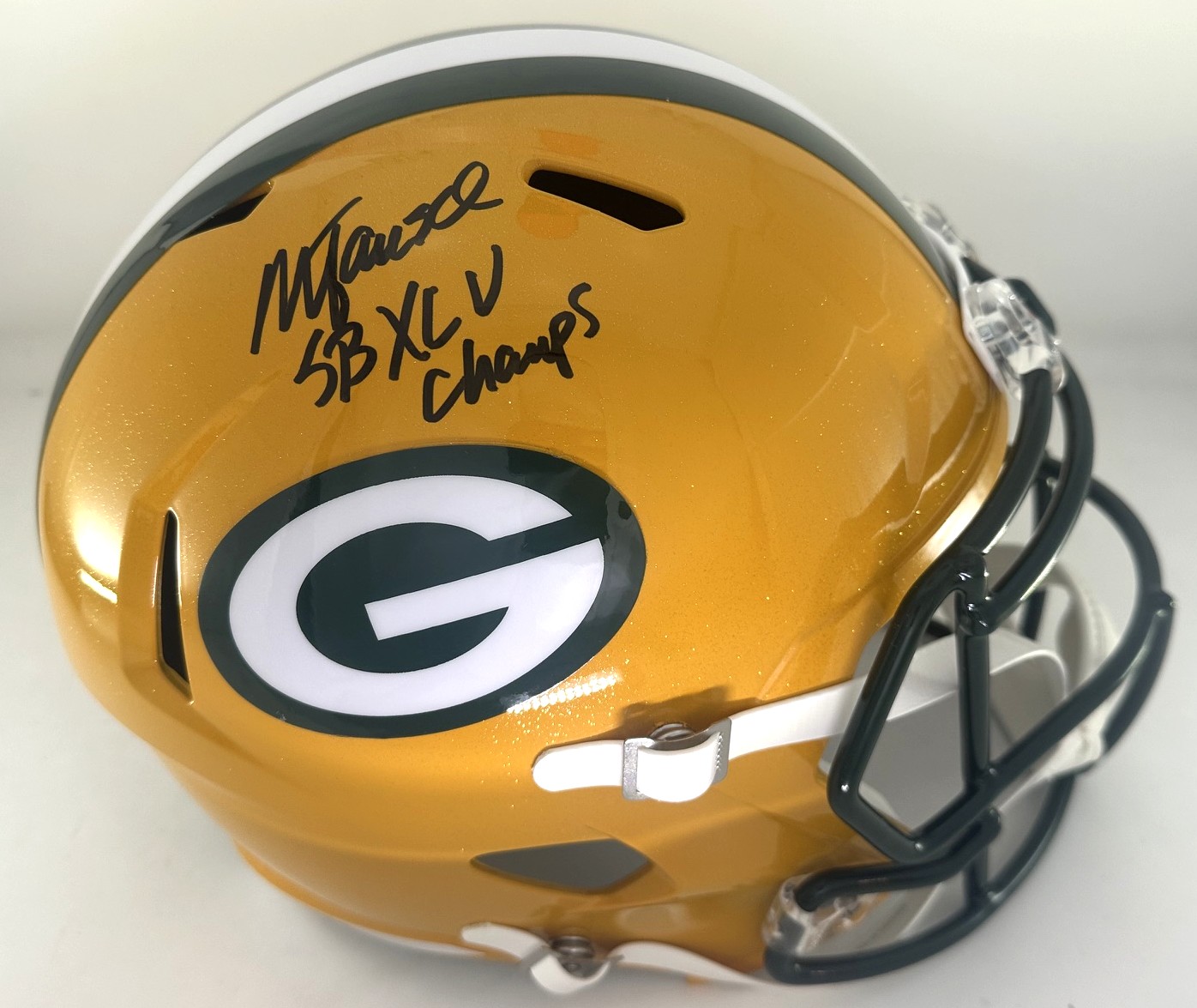 MARK TAUSCHER SIGNED PACKERS FULL SIZE REPLICA HELMET W/ XLV - BAS