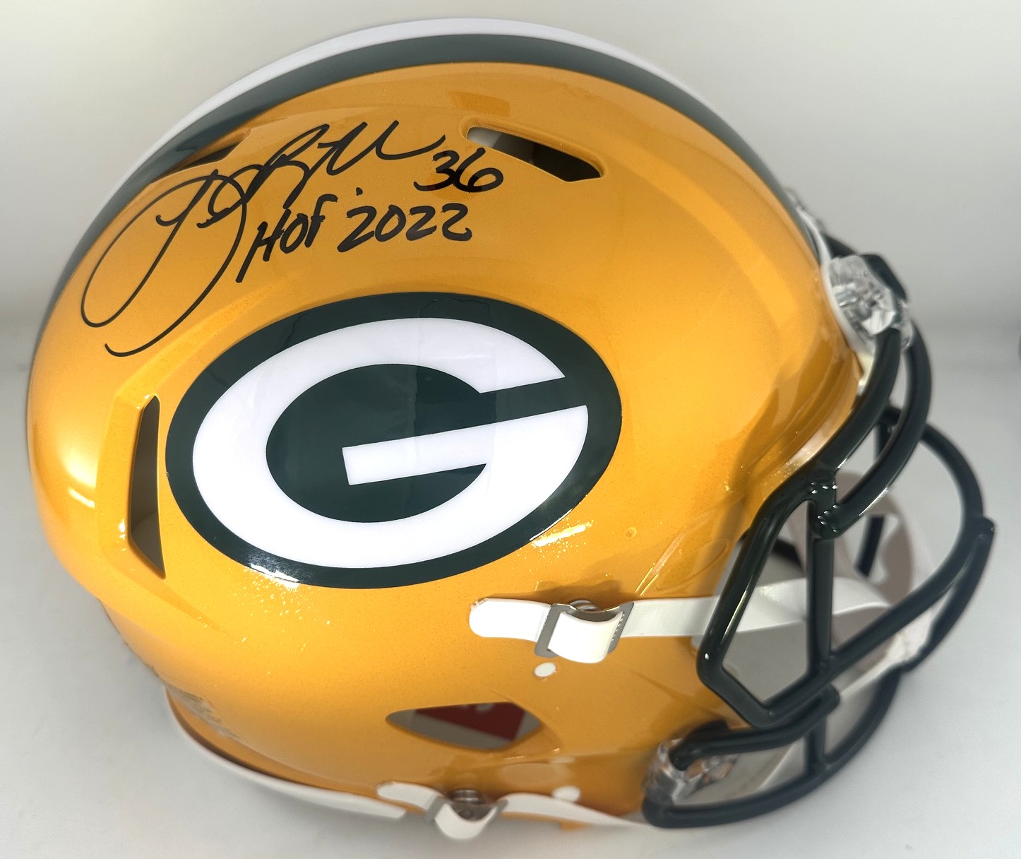 LEROY BUTLER SIGNED FULL SIZE PACKERS AUTHENTIC SPEED HELMET W/ HOF - BAS