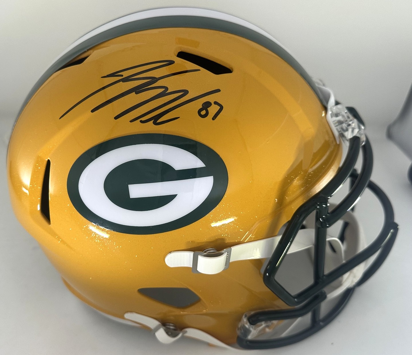 JORDY NELSON SIGNED FULL SIZE REPLICA SPEED PACKERS HELMET - BAS