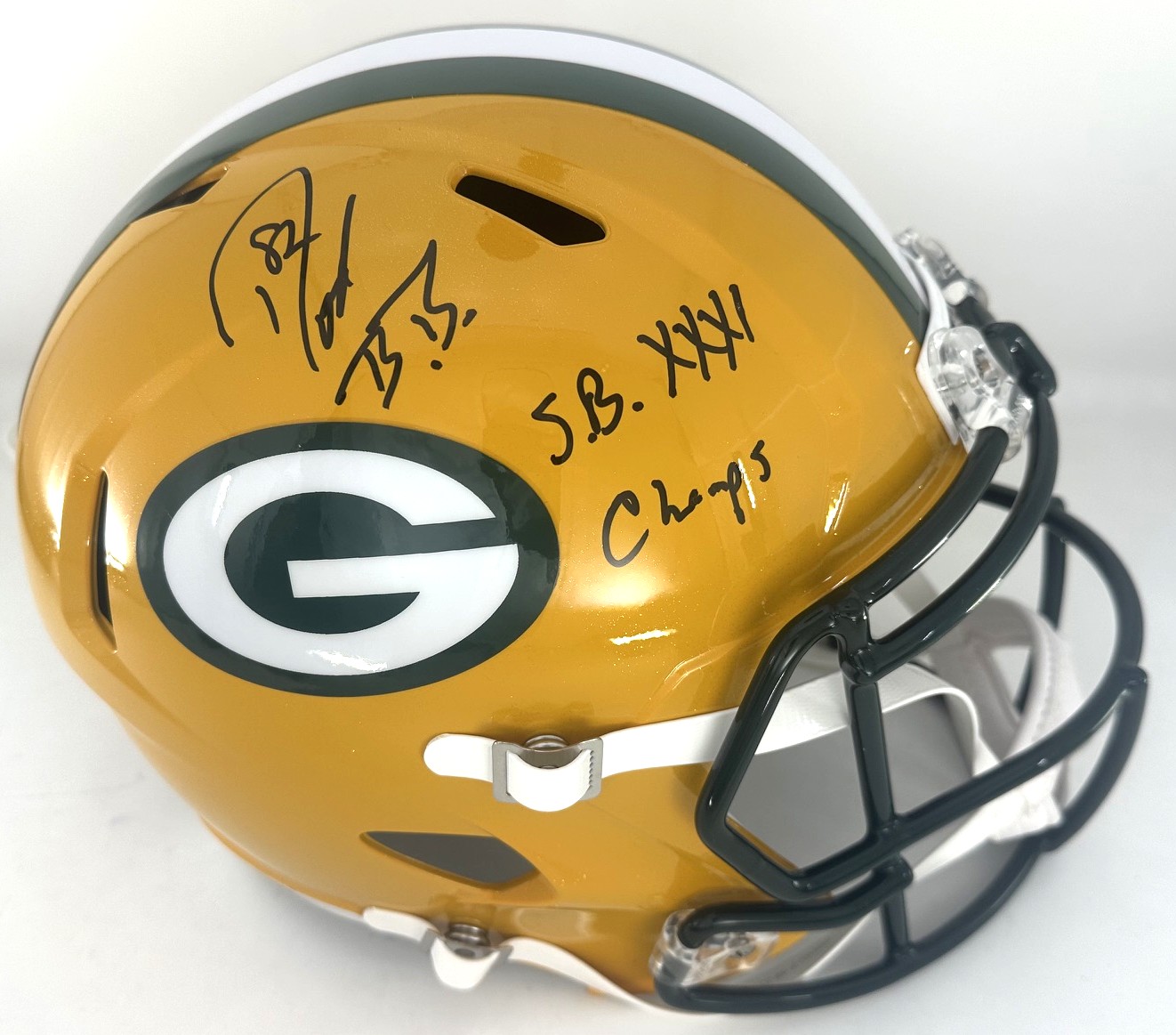DON BEEBE SIGNED FULL SIZE PACKERS REPLICA SPEED HELMET W/ SB XXXI - BAS