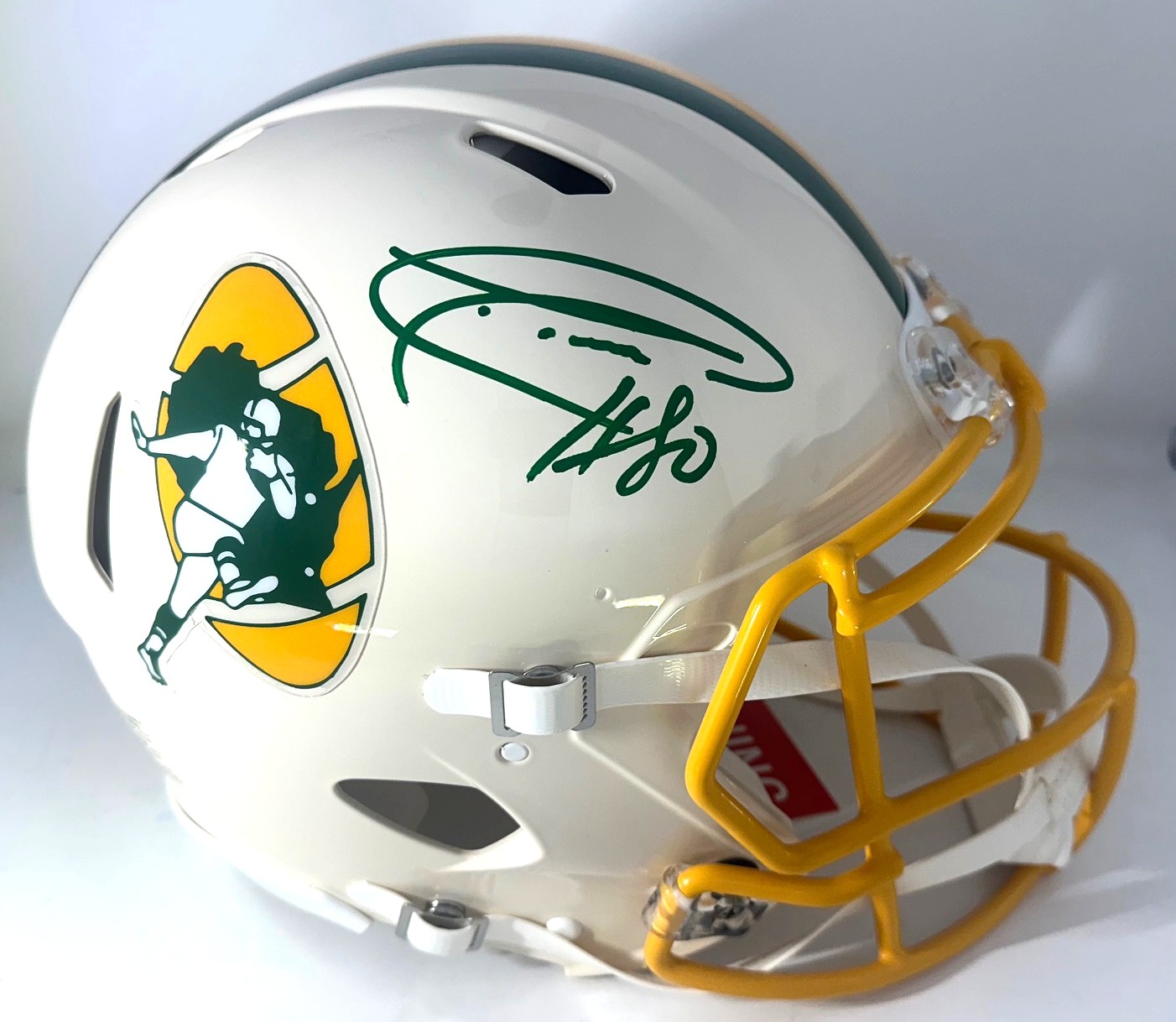 DONALD DRIVER SIGNED FULL SIZE PACKERS 2026 RETRO AUTHENTIC SPEED HELMET - JSA