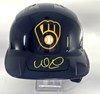 WILLIAM CONTRERAS SIGNED FULL SIZE BREWERS BLUE HELMET - BAS