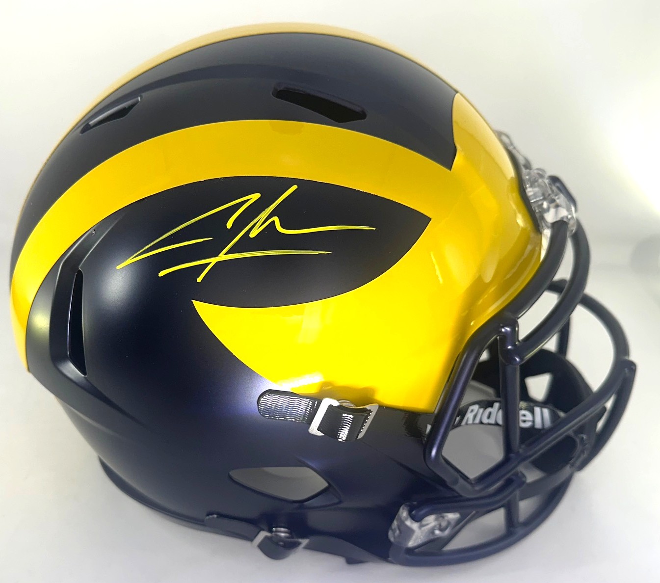 CHARLES WOODSON SIGNED FULL SIZE MICHIGAN WOLVERINES REPLICA HELMET - JSA