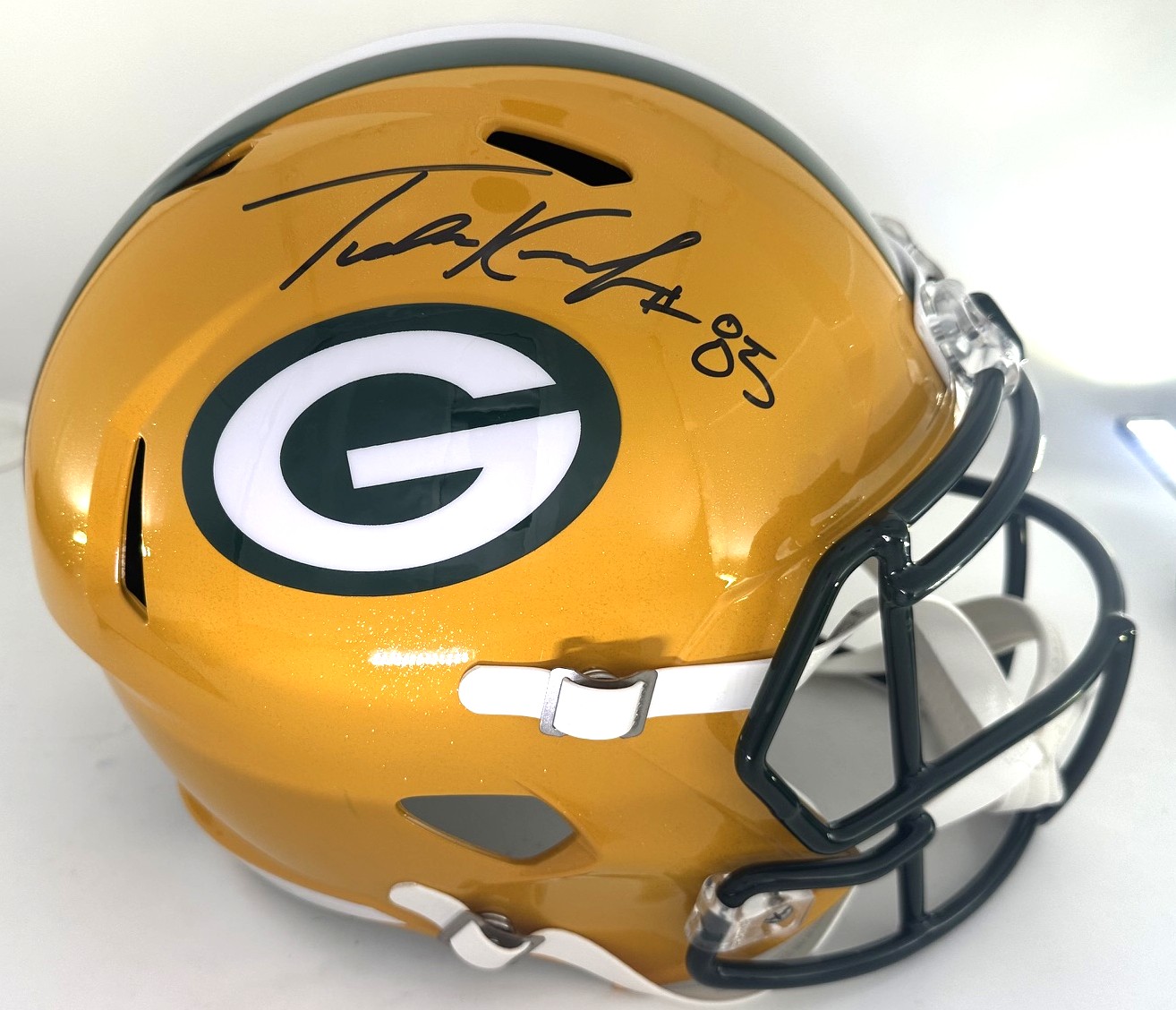 TUCKER KRAFT SIGNED FULL SIZE PACKERS REPLICA SPEED HELMET - JSA