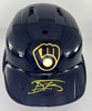 BRICE TURANG SIGNED RAWLINGS FULL SIZE BREWERS BLUE HELMET - FAN