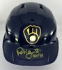 ROBIN YOUNT SIGNED RAWLINGS FULL SIZE BREWERS BLUE HELMET W/ HOF- BAS