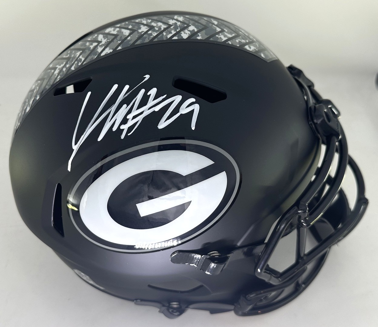 XAVIER MCKINNEY SIGNED FULL SIZE PACKERS 2026 SALUTE REPLICA SPEED HELMET - JSA