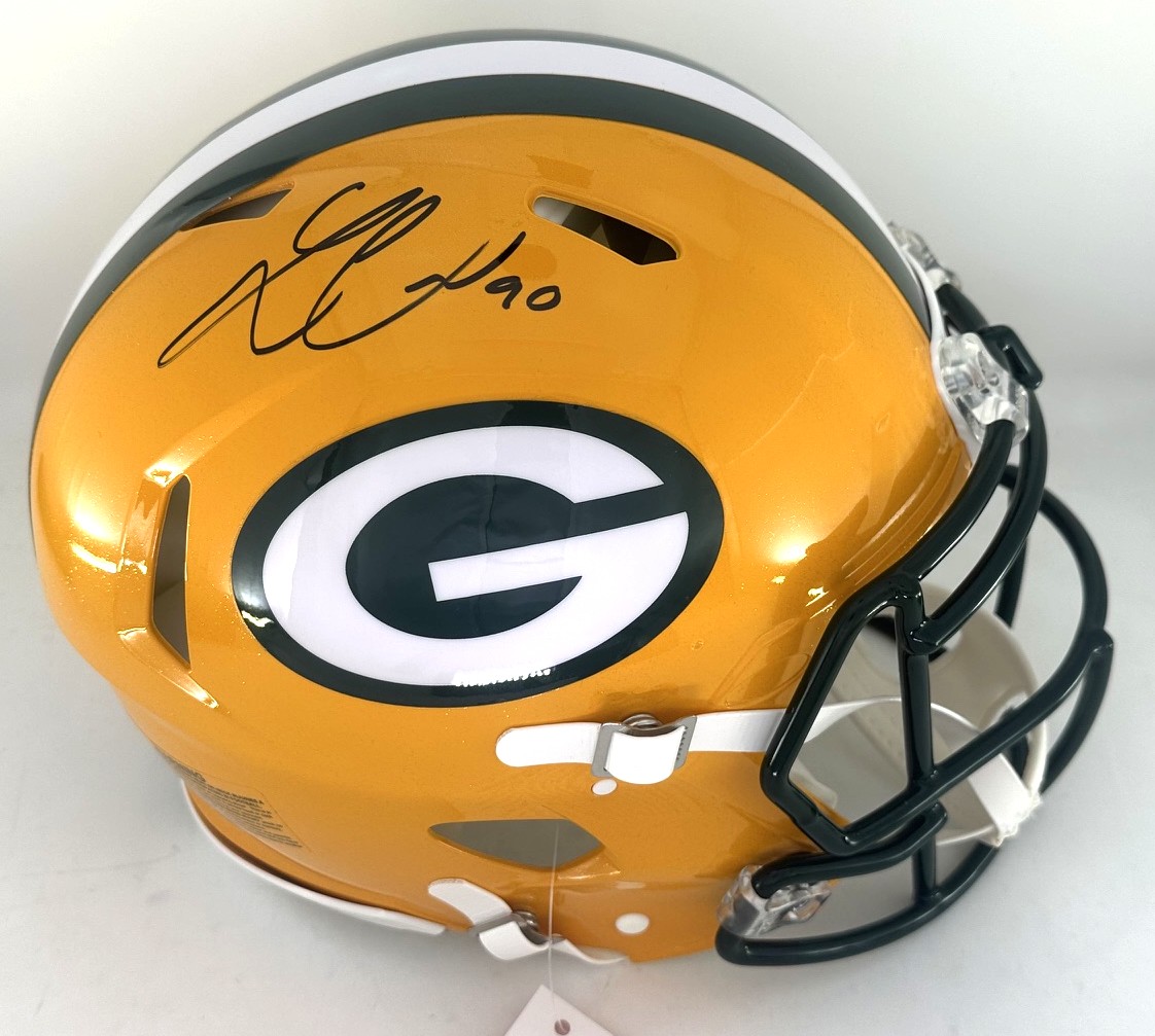LUKAS VAN NESS SIGNED FULL SIZE PACKERS AUTHENTIC SPEED HELMET - JSA