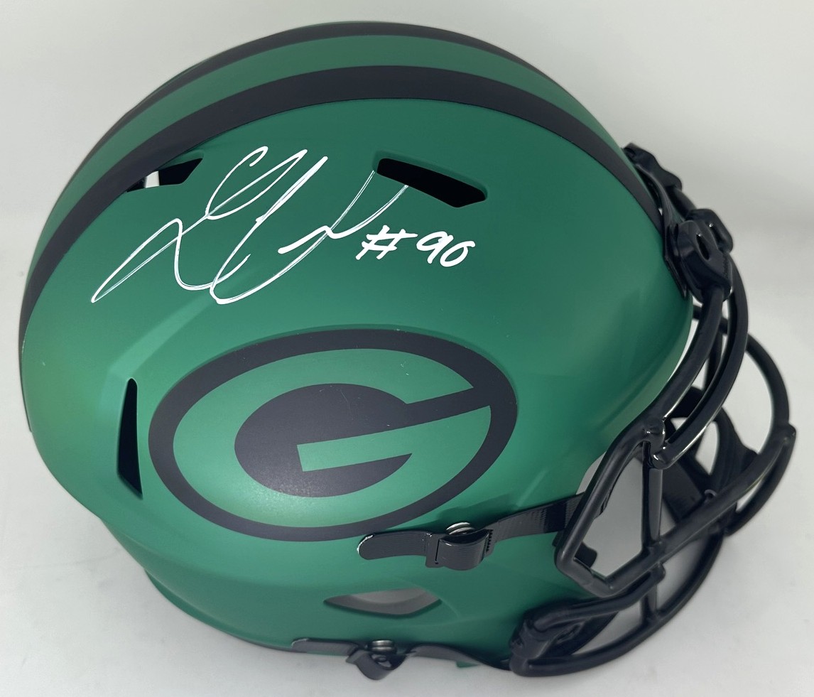 LUKAS VAN NESS SIGNED FULL SIZE PACKERS RAVE REPLICA SPEED HELMET - JSA